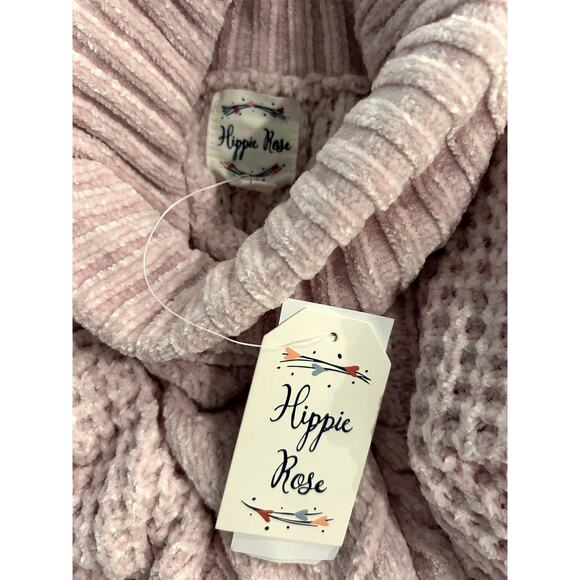 Hippie Rose Juniors Turtleneck Cable-Knit Sweater Lilac Blush Size Small New B57 - Picture 7 of 7